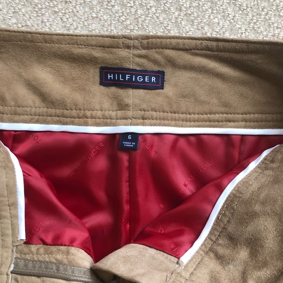 Tommy Hilfiger suede beige tan pants - Picture 4 of 11